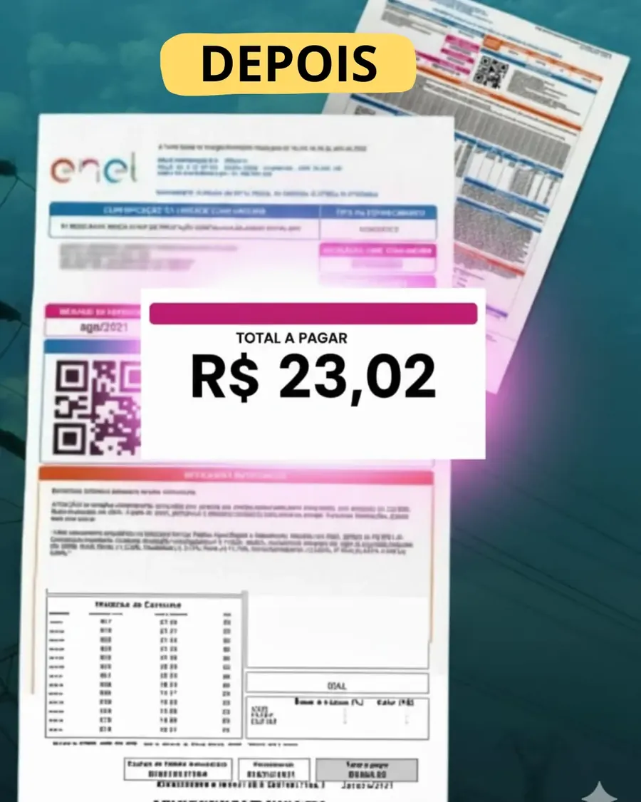 Conta de luz depois da instalação solar