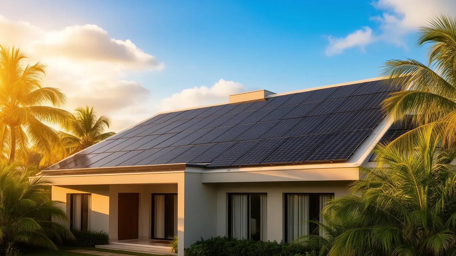 Casa com painéis solares WD